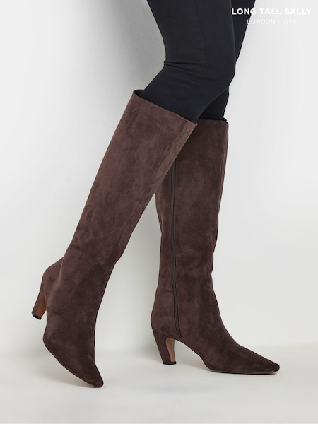 Ruskea - Long Tall Sally Knee Micro Kitten Knee High Boots (AC9022) | €110
