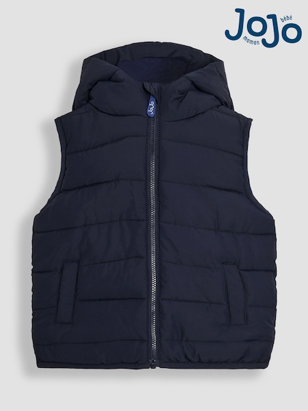 JoJo Maman Bébé Navy Quilted Puffer Gilet (AC9036) | ₪179 - ₪189