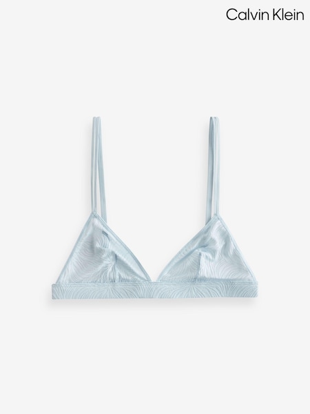 Calvin Klein Blue Unlined Triangle Bra with Sheer Masquisette (AC9205) | €25
