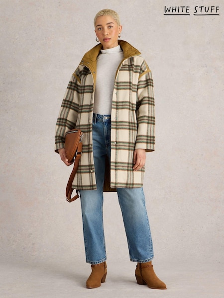 White Stuff Marlowe Reversible Check Coat (AC9209) | €176