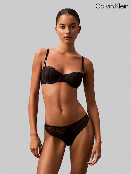 Calvin Klein Black Lightly Lined Balconette Bra With Instinct (AC9213) | 136 QAR