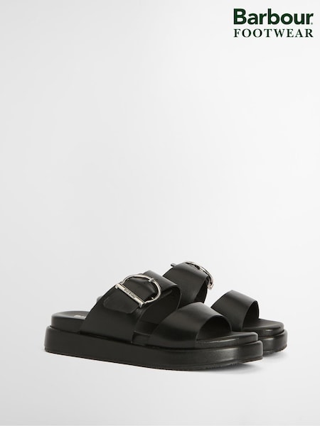 Barbour® Black Adele Flatform Sandals (AC9217) | €153