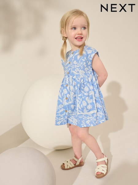 藍色花朵 - Button Through Summer Summer Dress (3mths-10yrs) (AC9261) | NT$530 - NT$670