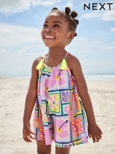 Impression multi - 100% Cotton Playsuit (3mths-10yrs) (AC9277) | 16 € - 20 €