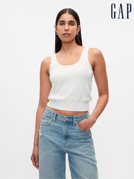 Gap White CashSoft Cropped Vest (AC9303) | €20.50