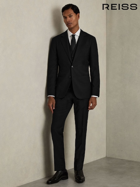 Schwarz - Reiss Aspire Slim-Fit Wool Suit Trousers (AC9333) | 181 €