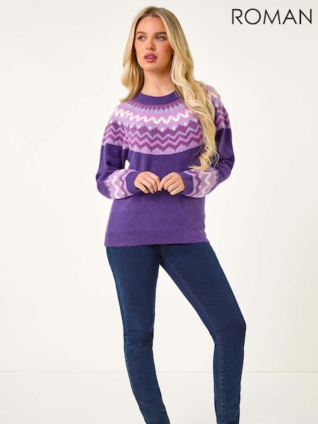 Roman Purple Petite Detail Knit Jumper (AC9418) | €51