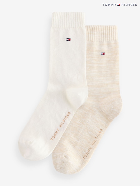 Tommy Hilfiger Women White Socks 2 Pack (AC9443) | €8.50