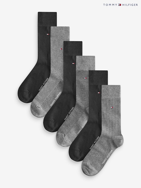 Tommy Hilfiger Mens Grey Socks 6 Pack (AC9452) | €51