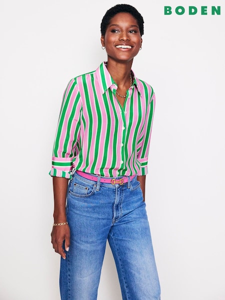 Boden Green Sienna Silk Shirt (AC9461) | €89