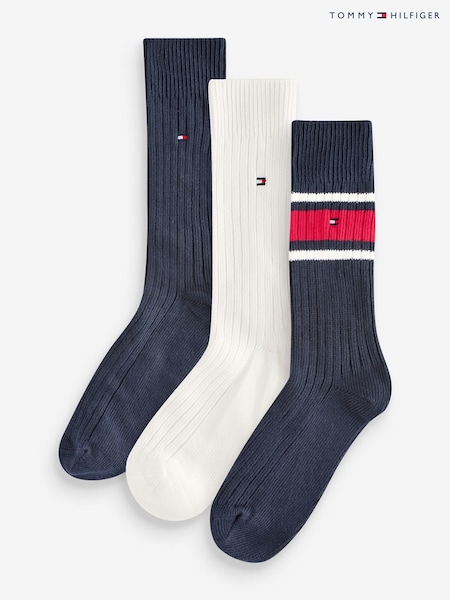 Tommy Hilfiger Mens Blue Socks 3 Pack (AC9462) | €37