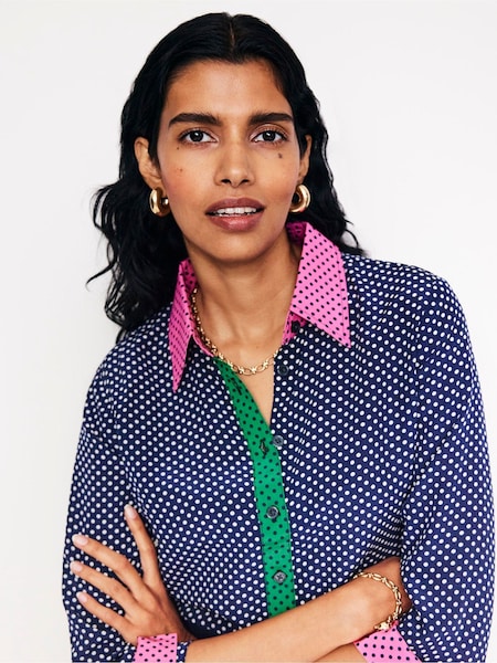 Boden Blue Sienna Silk Shirt (AC9465) | €89