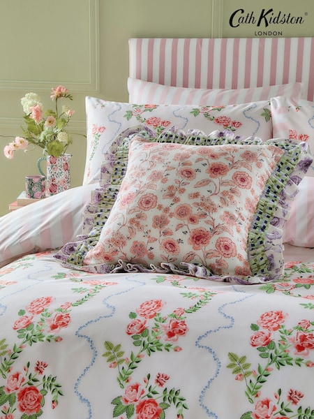 Cath Kidston Multi Double Ruffle 100% Cotton Polyfilled Cushion (AC9481) | €57