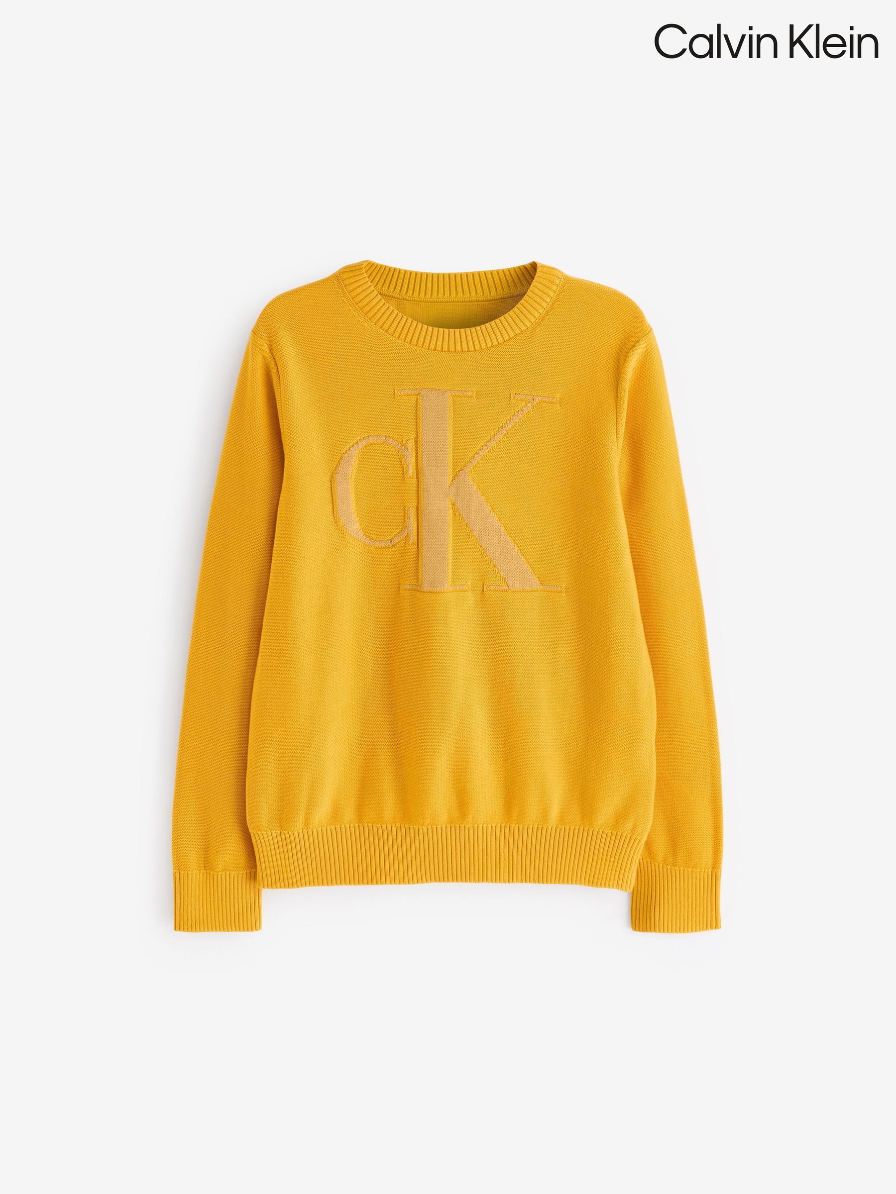 Yellow calvin klein jumper outlet