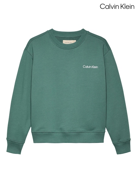 Calvin Klein Green 100% Cotton City Scene Backprint Swearshirt (AC9518) | €44