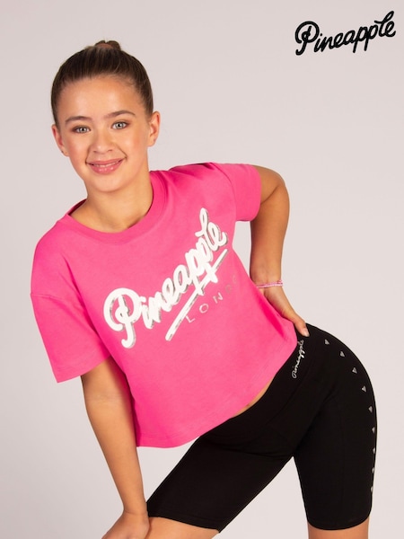 Pineapple Pink Girls London Crop T-Shirt (AC9522) | €21