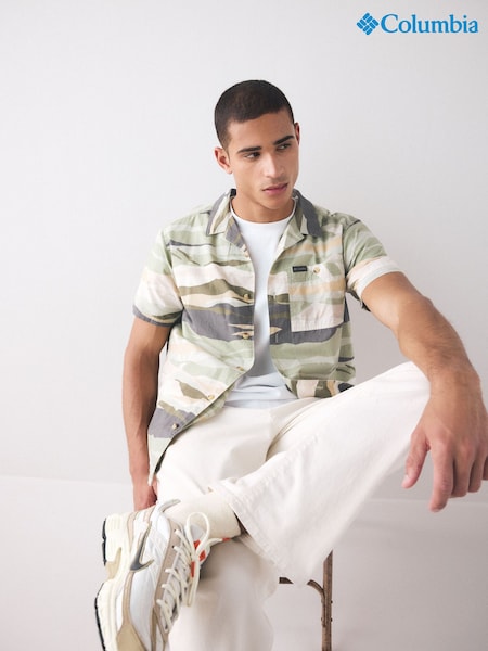 Columbia Green Pine Canyon™ Short Sleeve 100% Cotton T-Shirt (AC9583) | 410 LEI