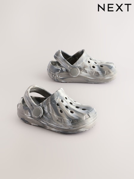 Grey Marble Clogs (AC9653) | AED41 - AED51