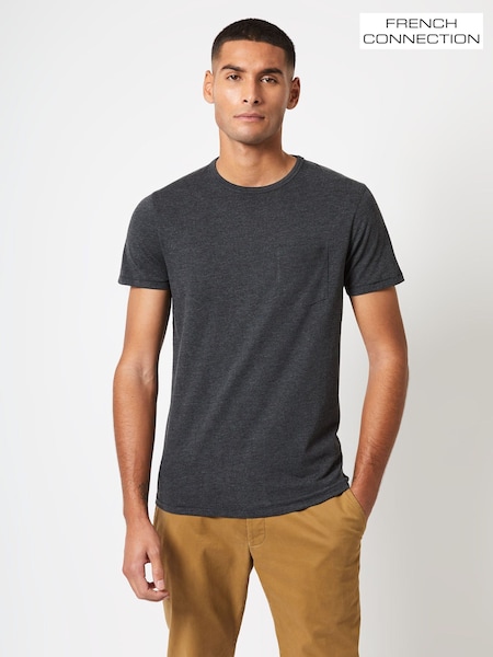 French Connection Pocket Black T-Shirt (AC9829) | 134 LEI