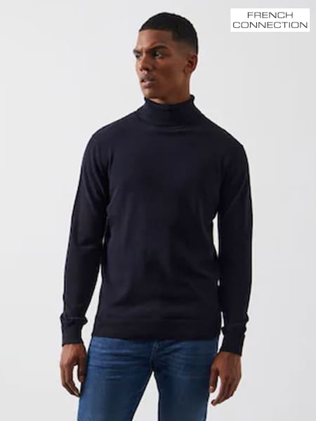 French Connection Blue Roll Neck Knit Jumper (AC9841) | €55