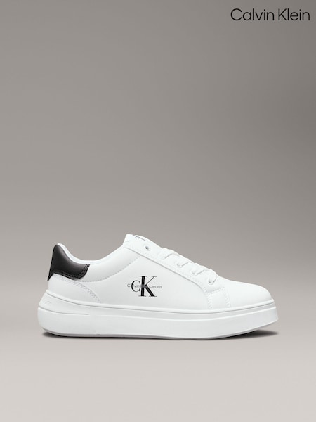 Calvin Klein White Low Cut Lace Up Sneakers (AC9889) | AED317 - AED338