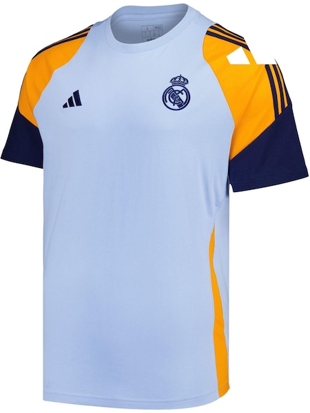 adidas Blue 100% Cotton Real Madrid Training T-Shirt (AC9983) | 121 SAR