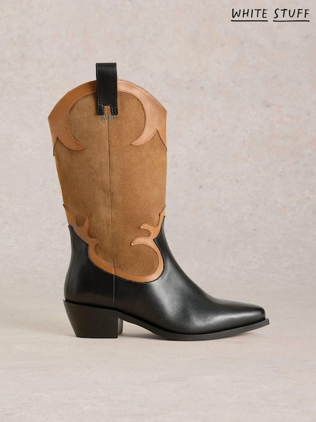 White Stuff Black Belle Western Boots (AD0132) | AED364