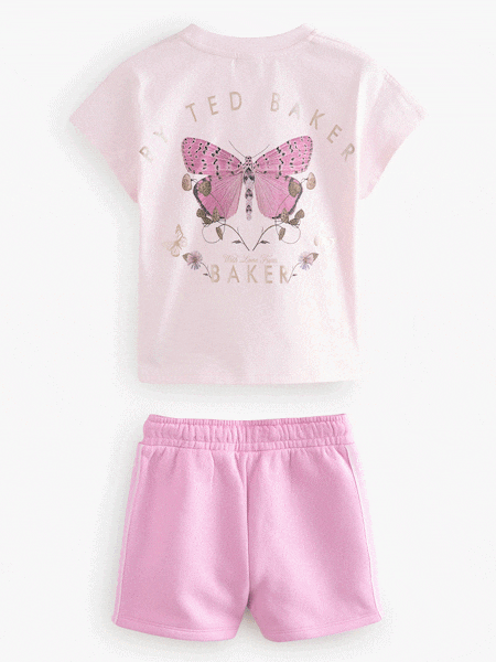 Roz - Baker by Ted Baker 2 Piece Printed T-Shirt and Short Set (AD0134) | 209 LEI - 261 LEI