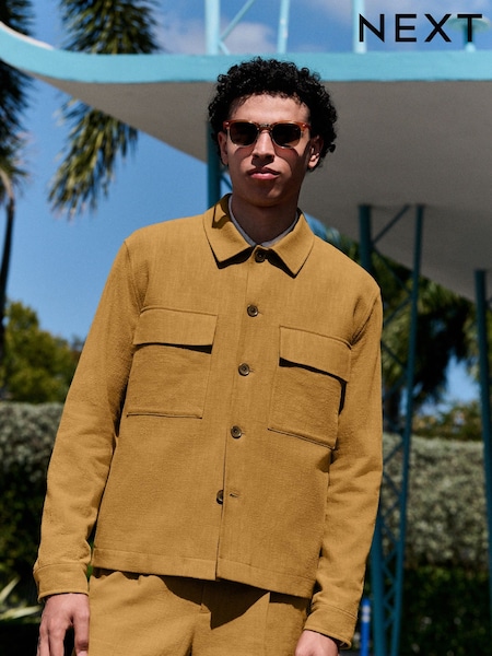Maro-arămiu Maro - Smart Linen Look Shacket (AD0201) | 399 LEI