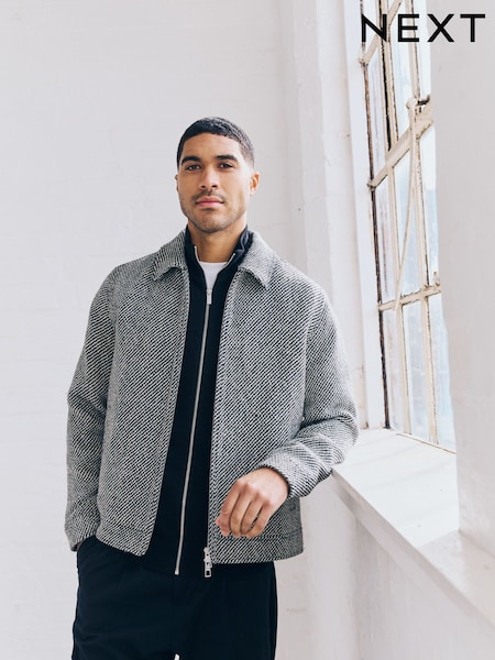 Black/White Textured Shacket (AD0216) | €79