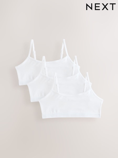 Weiß - Strappy Crop Tops 3 Pack (5-16yrs) (AD0260) | 11 € - 16 €