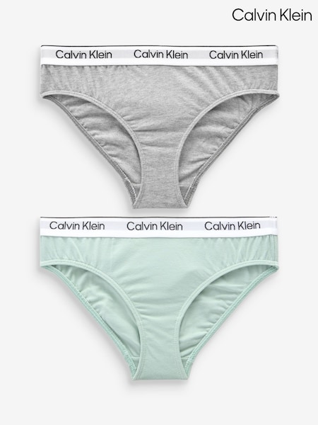 Calvin Klein Grey Modern Cotton Bikinis Briefs 2 Pack (AD0278) | € 13