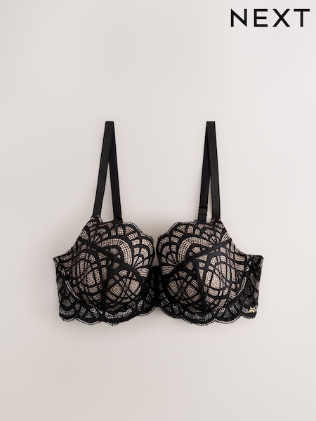 Musta - DD Pehmustettu parveke Chloe Lace Rintaliivit (AD0282) | €33