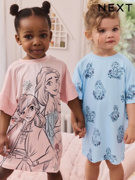 כחול  - Frozen Nighties 2 Pack (2-12yrs) (AD0309) | ‏80‏₪ - ‏96‏ ₪