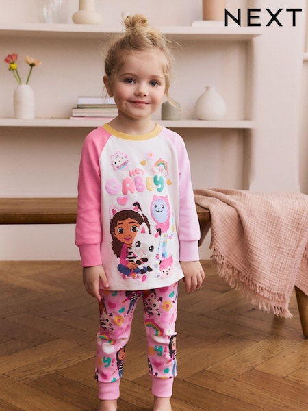 Rose - 100% Cotton Gabbys Dollhouse Long Sleeved Snuggle Pyjamas 1 Pack (9mths-8yrs) (AD0310) | € 18 - 21 €