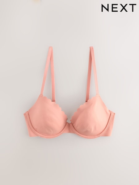 Светло-розовая - Forever Lite Smoothing T-Shirt Scallop Edge Bra (AD0402) | €22