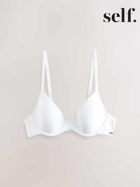 self. White Pad Plunge Smoothing Scoop Bra (AD0407) | 3,945 ISK