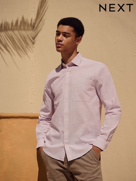 Sirsaca en rosa - Long Sleeve Cutaway Collar Shirt (AD0435) | 43 €