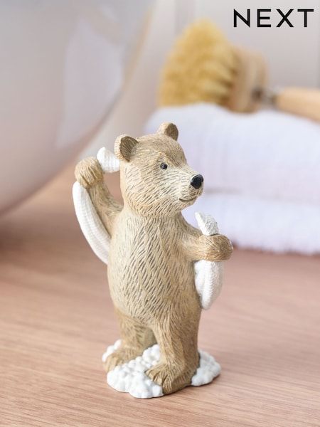 Natural Bertie Bear Towel Bathroom Ornament (AD0602) | €9