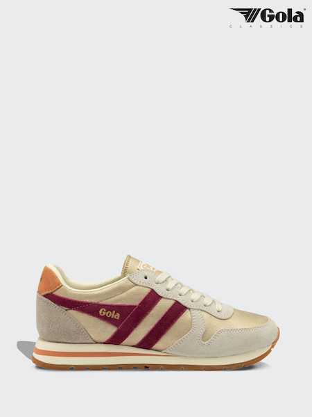 Gola Gold Cerise Terracotta Womens Daytona Trainers (AD0701) | ₪402