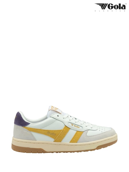 Gola White Pollen Plum Womens Hawk Trainers (AD0707) | ₪427