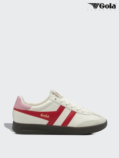 Gola White Red Candy Dark Gum Womens Cyclone Trainers (AD0708) | ₪453
