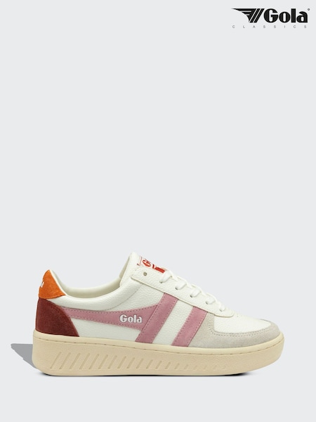 Gola White Candy/Moody Orange Womens Grandslam Trident Trainers (AD0718) | ₪427