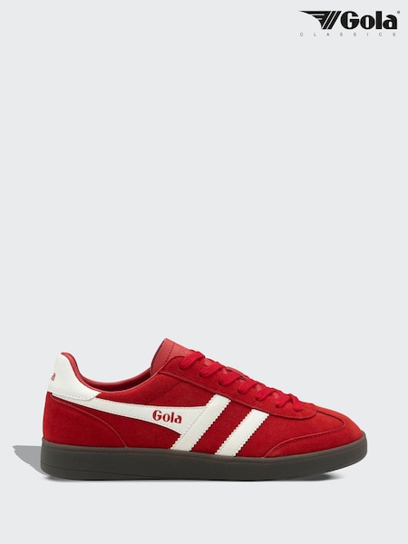 Gola Deep Red White Dark Gum Mens Viper Trainers (AD0721) | ₪427