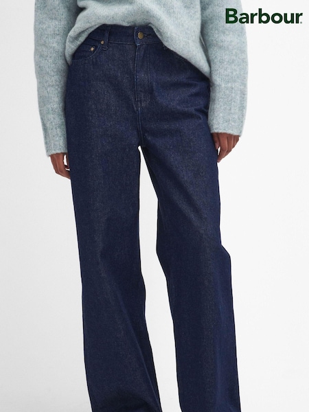 Barbour® Blue 100% Cotton Maisie Wide Leg Jeans (AD0810) | €57