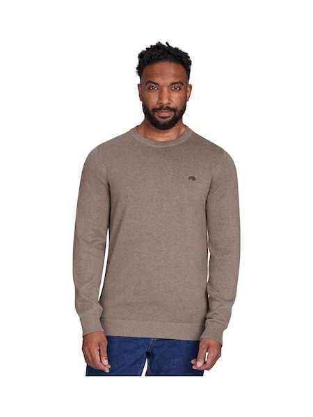 Raging Bull Classic Crew Neck Knit Brown Jumper (AD0879) | 4,806 UAH - 5,407 UAH