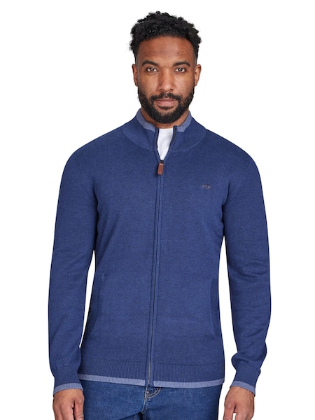 Raging Bull Blue Zip Through 100% Cotton Cardigan (AD0882) | € 75 - € 84