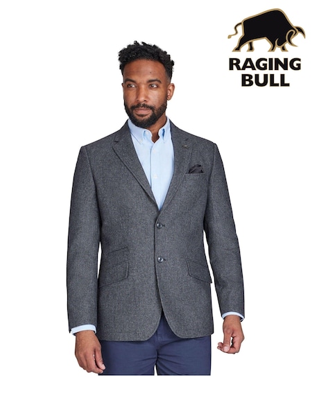 Raging Bull Grey Wool Blazer (AD0883) | AED655 - AED713