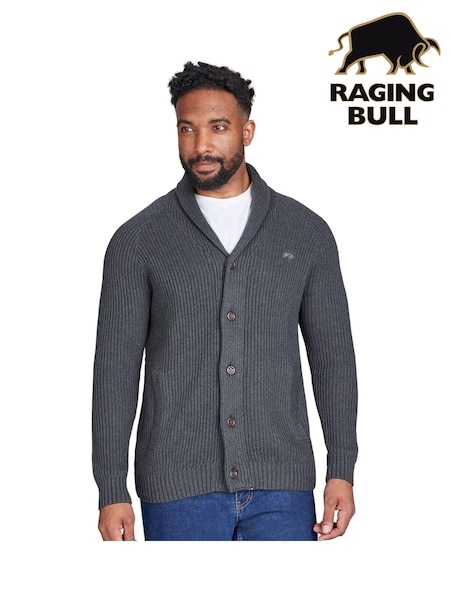 Raging Bull Grey Button Up Shawl Cardigan (AD0885) | 459 LEI - 501 LEI