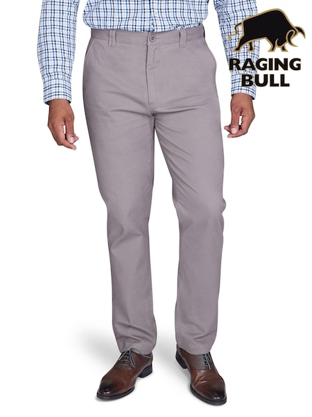Raging Bull Grey Classic Chino Trousers (AD0901) | €99